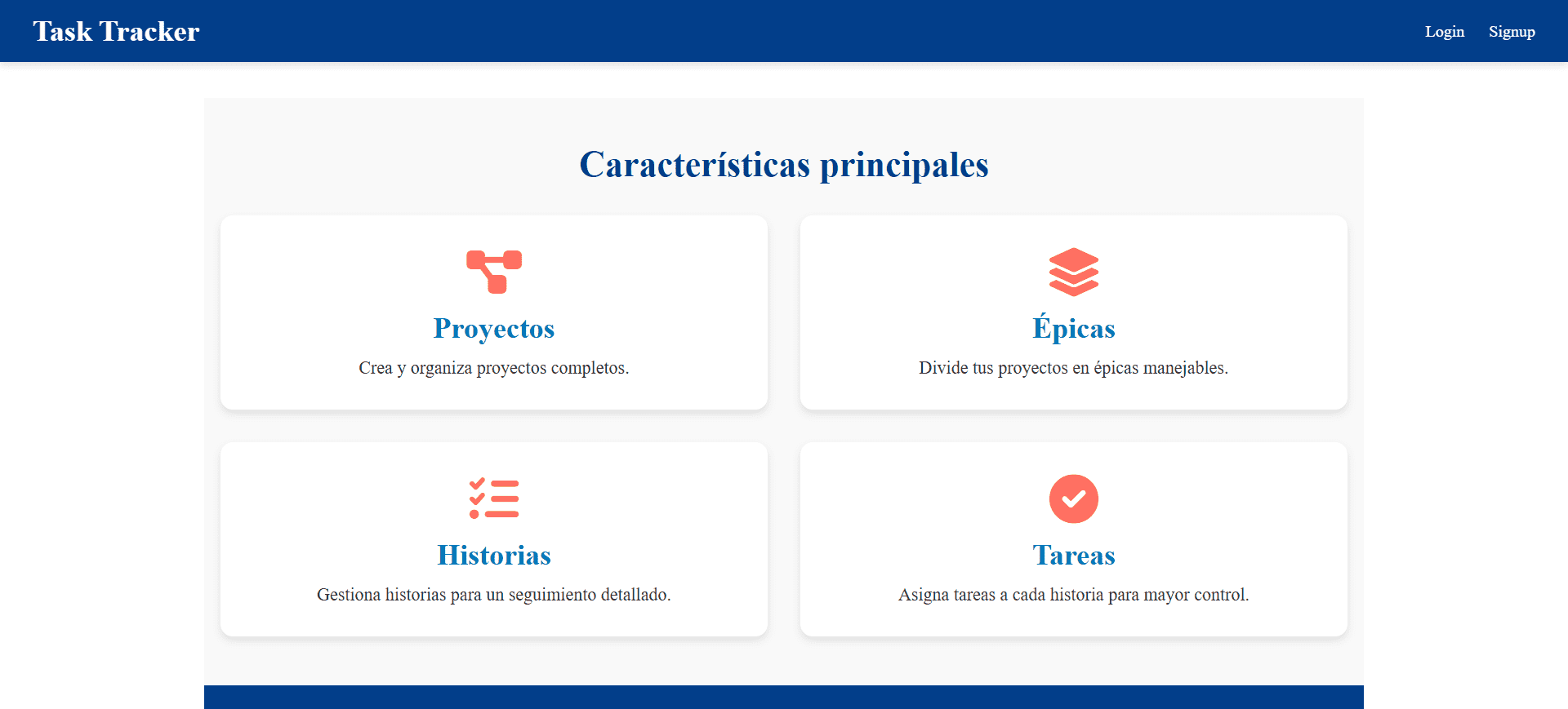 Captura de pantalla de Task Tracker